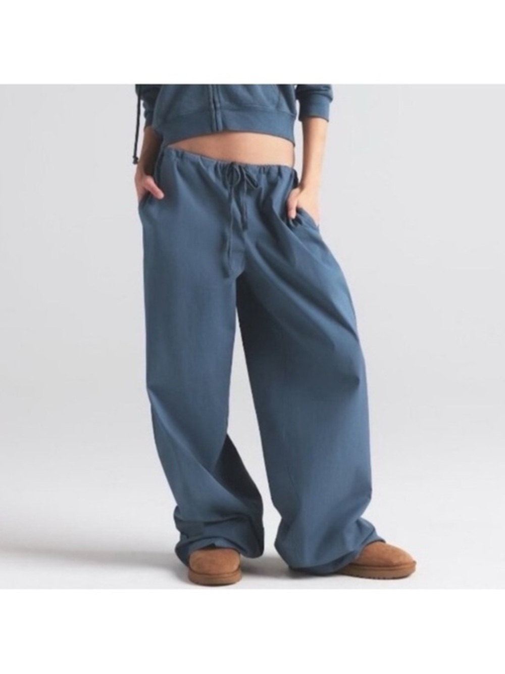 NWT Skims Cotton Poplin Straight Leg Pants L